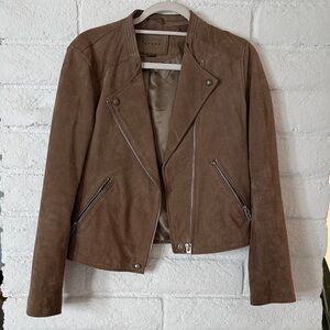 Blank NYC Tan Suede Leather Jacket